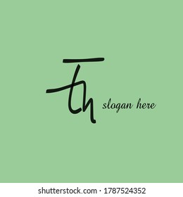 Initial Eh handwriting logo template vector