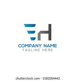 Initial EH Letter Linked Logo. Creative Letter EH Modern Business Logo Vector Template. Initial EH Logo Template Design