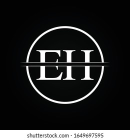 Initial EH Letter Linked Logo Business Vector Template. Creative Letter EH Logo Design