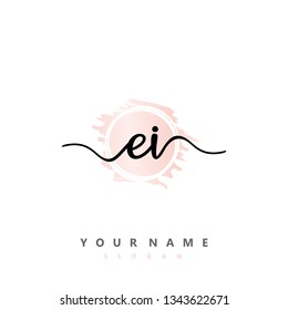 Initial EI handwriting logo