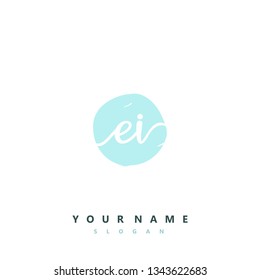 Initial EI handwriting logo