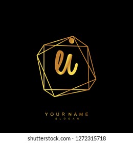 Initial EI handwriting logo vector