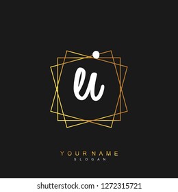 Initial EI handwriting logo vector