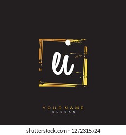Initial EI handwriting logo vector
