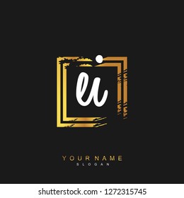 Initial EI handwriting logo vector