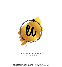 Initial EI handwriting logo vector
