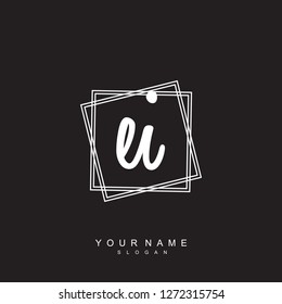 Initial EI handwriting logo vector
