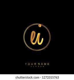 Initial EI handwriting logo vector