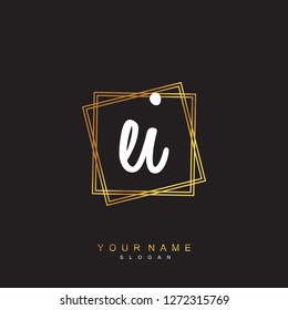 Initial EI handwriting logo vector