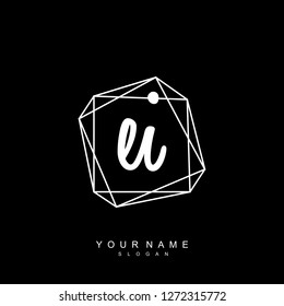 Initial EI handwriting logo vector
