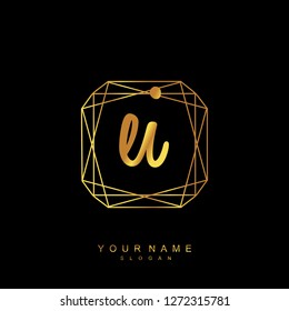 Initial EI handwriting logo vector