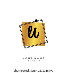 Initial EI handwriting logo vector