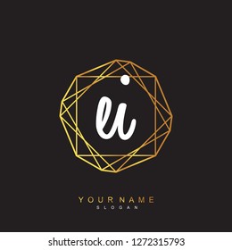 Initial EI handwriting logo vector