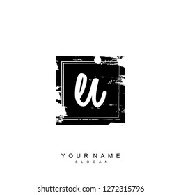 Initial EI handwriting logo vector