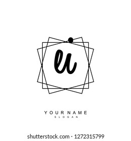 Initial EI handwriting logo vector