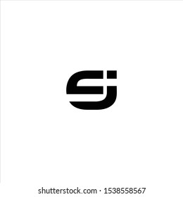 Initial EJ Logo monogram design template. Simple shape elegant style modern logo.
