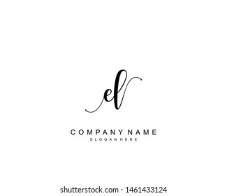 Initial EL beauty monogram and elegant logo design, handwriting logo of initial signature, wedding, fashion, floral and botanical with creative template.