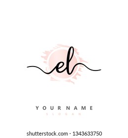 Initial EL handwriting logo