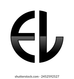 Initial EL Logo in a Circle Shape