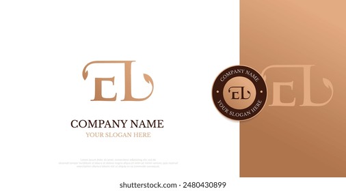 Initial EL Logo Design Vector 