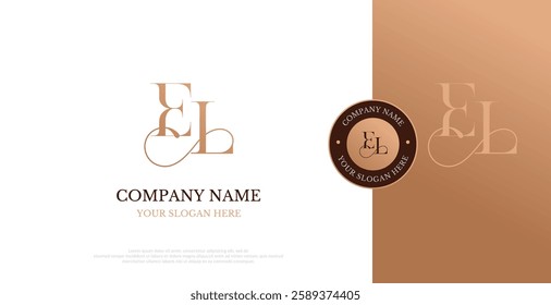 Initial EL Logo Design Vector