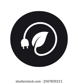 Initial electric leaf  Logo combine with letter O vector template
