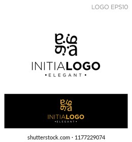 initial a elegant logo template vector illustration. logo type, monoline, rectangle logo