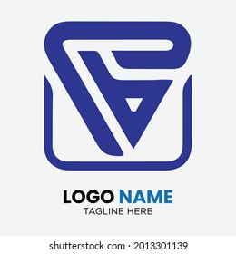 Initial element graphic shape creative company template 