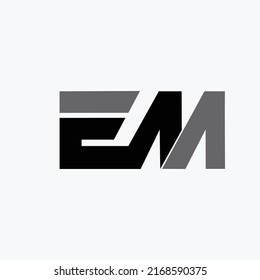 initial EM design logo  , vector with modern style