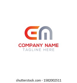 Initial EM Letter Linked Logo. Creative Letter EM Modern Business Logo Vector Template. Initial EM Logo Template Design