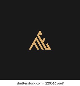 Initial EM Letter Linked Logo. Creative Letter EM Modern Business Logo Vector Template. Initial EM Triangle