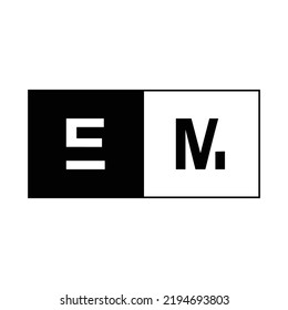 initial EM logo business letter finance signature