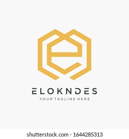 Initial EM logo design modern monogram and elegant. logo the letter ME in the form of abstract line art. overlapping lines symbol - VECTOR