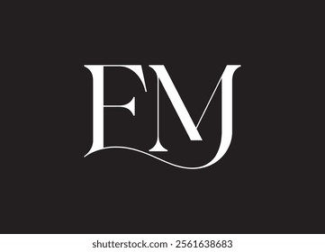 Initial EM Logo Design Vector
