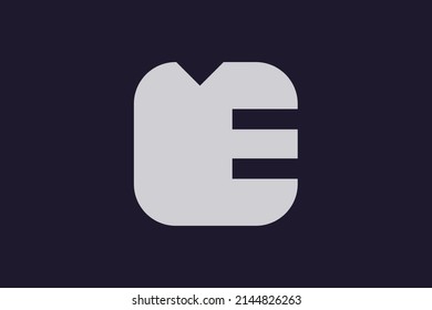 Initial EM ME modern monogram and elegant logo design, Professional Letters Vector Icon Logo on luxury background.