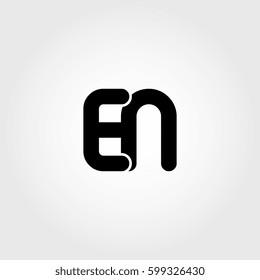 initial en black business logo