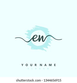 Initial EN handwriting logo