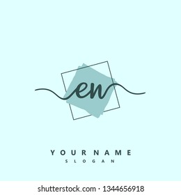 Initial EN handwriting logo