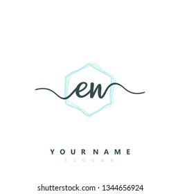 Initial EN handwriting logo