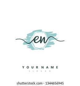 Initial EN handwriting logo