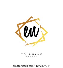 Initial EN handwriting logo vector