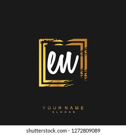 Initial EN handwriting logo vector