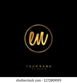 Initial EN handwriting logo vector