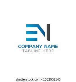 Initial EN Letter Linked Logo. Creative Letter EN Modern Business Logo Vector Template. Initial EN Logo Template Design