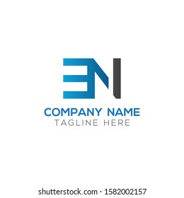 Initial EN Letter Linked Logo. Creative Letter EN Modern Business Logo Vector Template. Initial EN Logo Template Design
