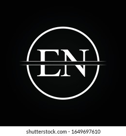 Initial EN Letter Linked Logo Business Vector Template. Creative Letter EN Logo Design