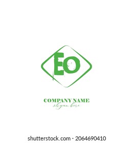  Initial EO logo brush template vector