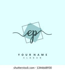 Initial EP handwriting logo
