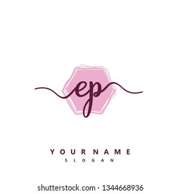 Initial EP handwriting logo