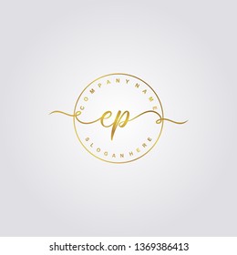 Initial EP handwriting logo